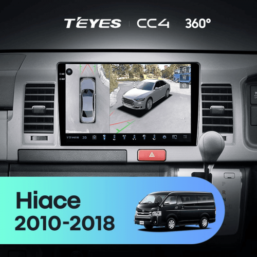 Штатная магнитола Teyes CC4 360 8/128 Toyota Hiace H200 (2010-2018) Правый руль