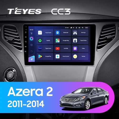 Штатная магнитола Teyes CC3 4/64 Hyundai Azera 2 (2011-2014)