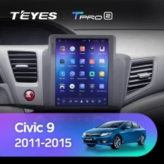 Штатная магнитола Tesla style Teyes TPRO 2 6/128 Honda Civic 9 FB FK FD (2011-2015)