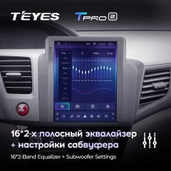 Штатная магнитола Tesla style Teyes TPRO 2 6/128 Honda Civic 9 FB FK FD (2011-2015)