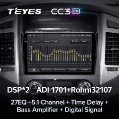 Штатная магнитола Teyes CC3 2K 4/32 Mitsubishi Pajero 4 V80 V90 (2006-2024)