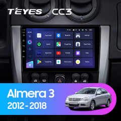 Штатная магнитола Teyes CC3 6/128 Nissan Almera 3 G15 (2012-2018) F1