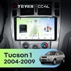 Штатная магнитола Teyes CC4L 6/64 Hyundai Tucson 1 (2004-2009) F1