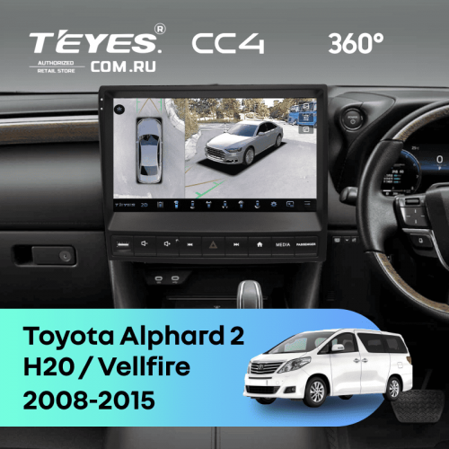 Штатная магнитола Teyes CC4 360 8/128 Toyota Vellfire (2008-2015) F3