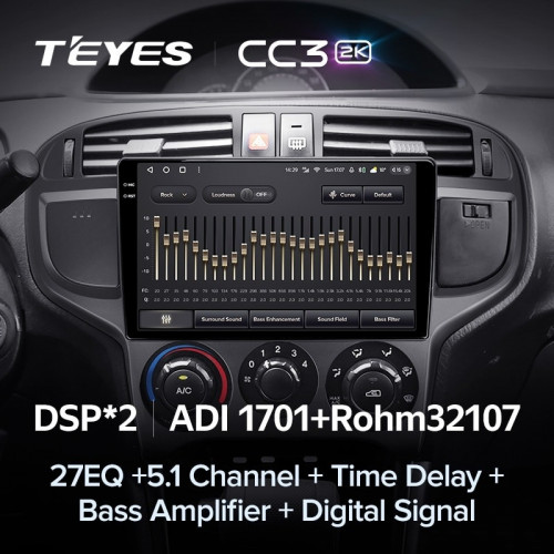 Штатная магнитола Teyes CC3 2K 360 6/128 Hyundai Matrix (2001-2010)
