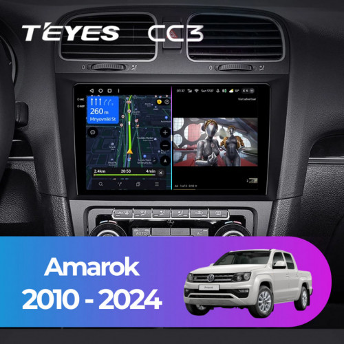 Штатная магнитола Teyes CC3 4/64 Volkswagen Amarok (2010-2024)