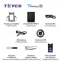 Штатная магнитола Tesla style Teyes TPRO 2 6/128 Chevrolet Captiva (2011-2016)