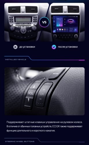 Штатная магнитола Teyes CC3L 4/64 Honda Accord 7 (2002-2008) F2