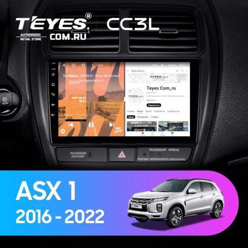 Штатная магнитола Teyes CC3L 4/64 Mitsubishi ASX (2016-2022) Тип-B