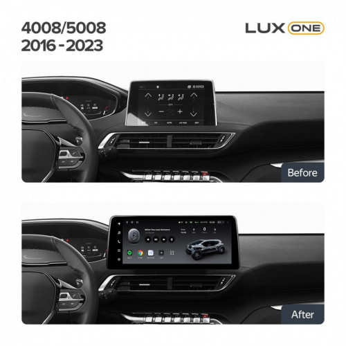 Переходная рамка Peugeot 4008 / 5008 (2016-2023) (12,3")