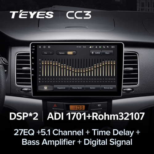 Штатная магнитола Teyes CC3 4/64 SsangYong Korando 3 (2010-2013)