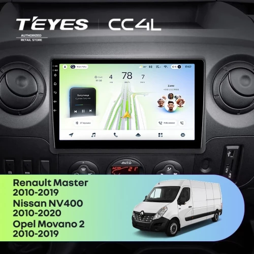 Штатная магнитола Teyes CC4L 6/64 Renault Master (2010-2019) F1
