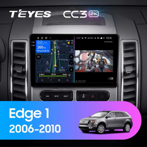 Штатная магнитола Teyes CC3 2K 4/64 Ford Edge 1 U387 (2006-2010)
