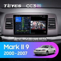 Штатная магнитола Teyes CC3 2K 4/64 Toyota Mark II 9 X110 (2000-2007) F2