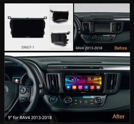 Штатная магнитола Carmedia OL-9607-Q Toyota Rav4 2013+