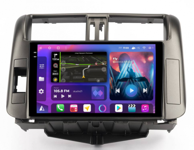 Штатная магнитола FarCar XXL065M Toyota Land Cruiser Prado 150 2009-2013 бронза