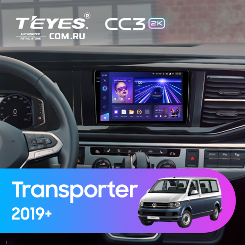 Штатная магнитола Teyes CC3 2K 6/128 Volkswagen Transporter (T6) 2019+