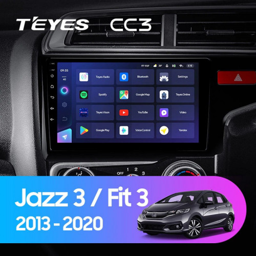 Штатная магнитола Teyes CC3 4/64 Honda Jazz 3 (2013-2020) Тип-B