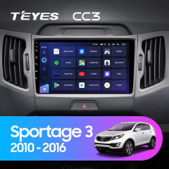 Штатная магнитола Teyes CC3 4/64 Kia Sportage 3 SL (2010-2016) Тип-C