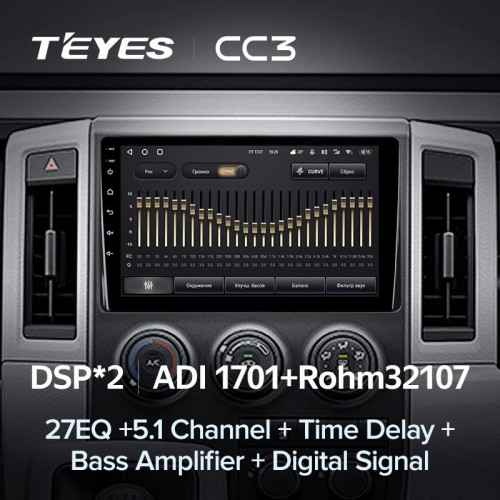 Штатная магнитола Teyes CC3 4/32 Toyota Hiace H300 VI (2019-2022) Тип-A