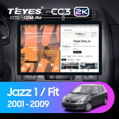 Штатная магнитола Teyes CC3 2K 4/64 Honda Fit 1 (2001-2009) (11")