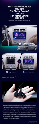 Штатная магнитола Teyes CC3 6/128 Chery Fora A5 A21 (2006-2010)