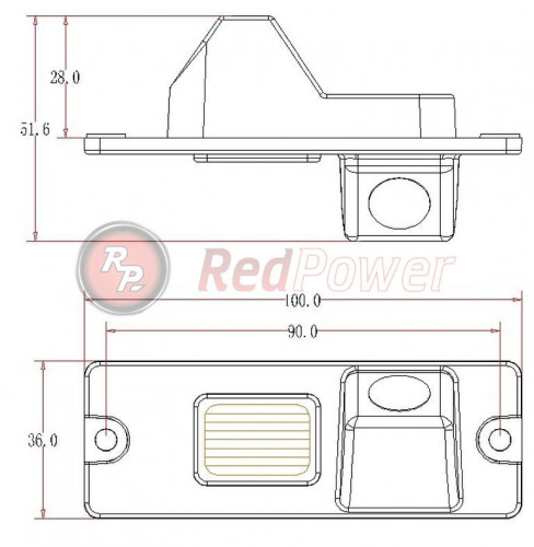 Камера заднего вида Redpower Premium MIT104 Mitsubishi Pajero 4 (2006+)