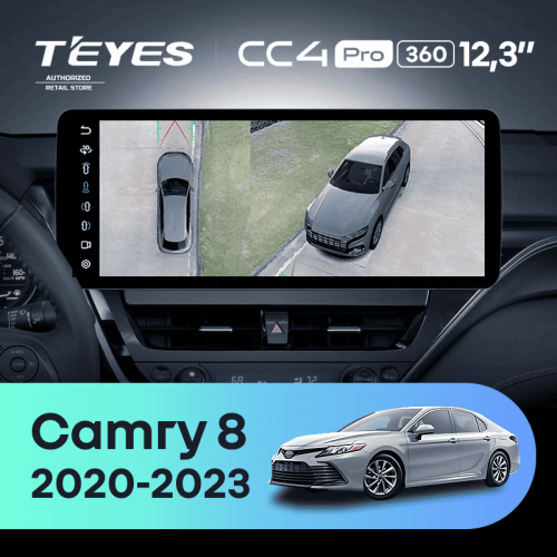 Штатная магнитола Teyes CC4 Pro 12.3" 360 12/256 Toyota Camry 8 XV70 (2020-2023)
