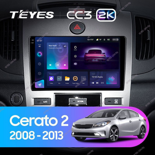 Штатная магнитола Teyes CC3 2K 360 6/128 Kia Cerato 2 TD (2008-2013) F1