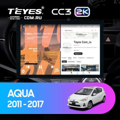 Штатная магнитола Teyes CC3 2K 4/64 Toyota Aqua (2011-2017) Правый руль (13")