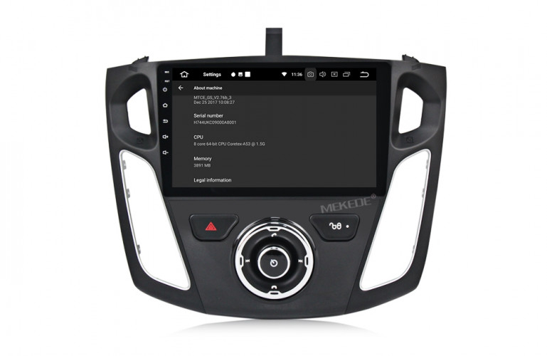 Штатная магнитола Carmedia MKD-F101-P30-8 Ford Focus 2011+