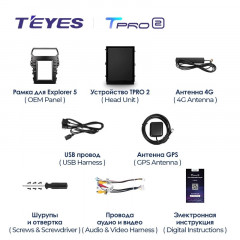 Штатная магнитола Tesla style Teyes TPRO 2 4/64 Ford Explorer 5 (2011-2019)