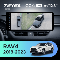 Штатная магнитола Teyes CC4 Pro 12.3" 360 12/256 Toyota RAV4 5 XA50 (2018-2026)