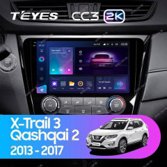 Штатная магнитола Teyes CC3 2K 4/32 Nissan Qashqai 2 (2013-2021) F2 климат контроль Тип-C