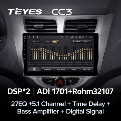Штатная магнитола Teyes CC3 6/128 Hyundai Solaris 1 (2010-2016) F1