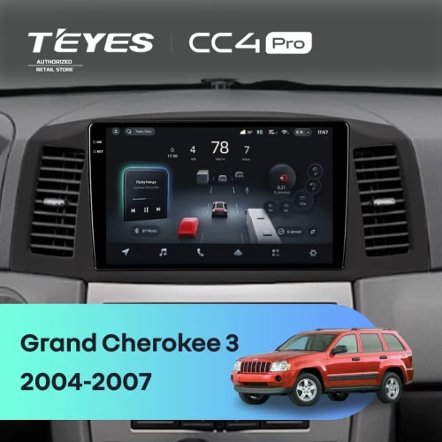 Штатная магнитола Teyes CC4 Pro 12/256 Jeep Grand Cherokee 3 WK (2004-2007) F1