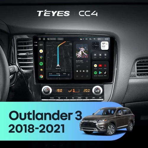 Штатная магнитола Teyes CC4 8/128 Mitsubishi Outlander 3 (2018-2021)