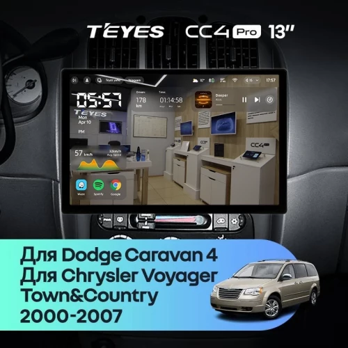 Штатная магнитола Teyes CC4 Pro 12/256 Chrysler Town & Country 4 RS (2000-2007) Тип-B (13")