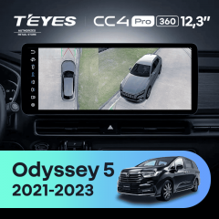 Штатная магнитола Teyes CC4 Pro 12.3" 360 12/256 Honda Odyssey 5 (2021-2023)