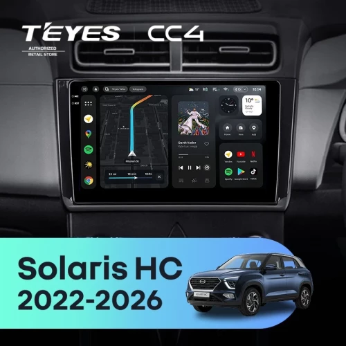 Штатная магнитола Teyes CC4 6/64 Solaris HC (2022-2026) (глянец) F2