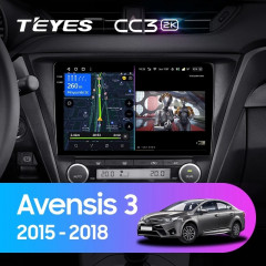 Штатная магнитола Teyes CC3 2K 4/32 Toyota Avensis 3 (2015-2018) F2