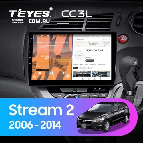 Штатная магнитола Teyes CC3L 4/32 Honda Stream 2 (2006-2014) Правый руль