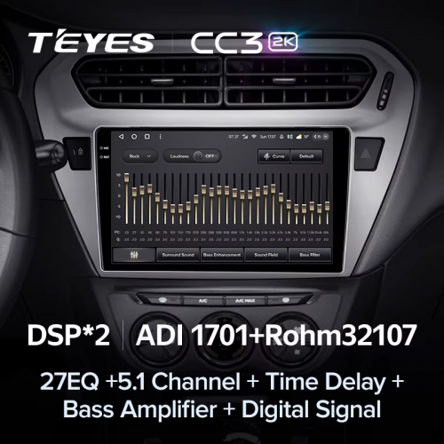 Штатная магнитола Teyes CC3 2K 360 6/128 Peugeot 301 (2012-2016) F2