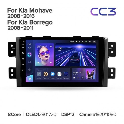 Штатная магнитола Teyes CC3 6/128 Kia Mohave (2008-2016)
