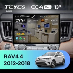 Штатная магнитола Teyes CC4 Pro 12/256 Toyota RAV4 4 XA40 5 XA50 (2012-2018) (13")