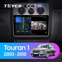 Штатная магнитола Teyes CC3 2K 4/64 Volkswagen Touran 1 (2003-2010)
