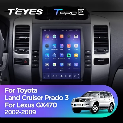 Штатная магнитола Tesla style Teyes TPRO 2 6/128 Lexus GX470 (2002-2009) Тип-A
