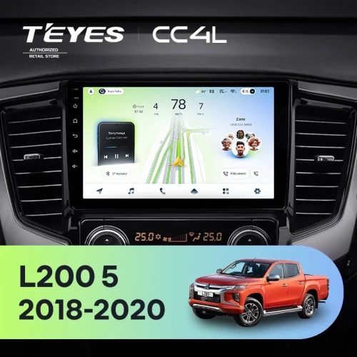 Штатная магнитола Teyes CC4L 4/64 Mitsubishi L200 5 (2018-2020) F2