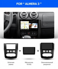 Штатная магнитола Teyes CC3 2K 360 6/128 Nissan Almera 3 G15 (2012-2018) F1