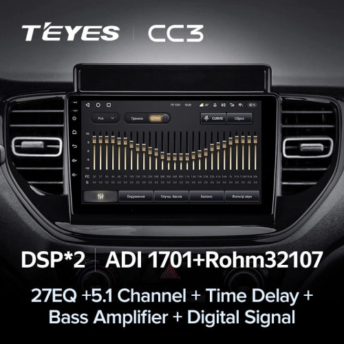 Штатная магнитола Teyes CC3 6/128 Hyundai Solaris 2 (2020-2021)